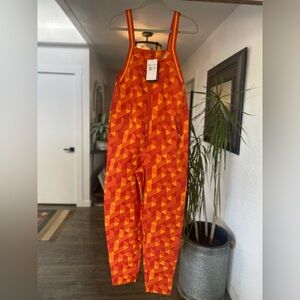 Nike Geometric Orange‎ Tennis Jumpsuit Women’s XS NWT